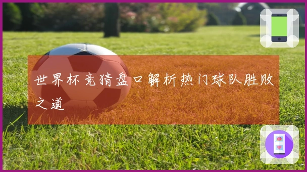 世界杯竞猜盘口解析热门球队胜败之道